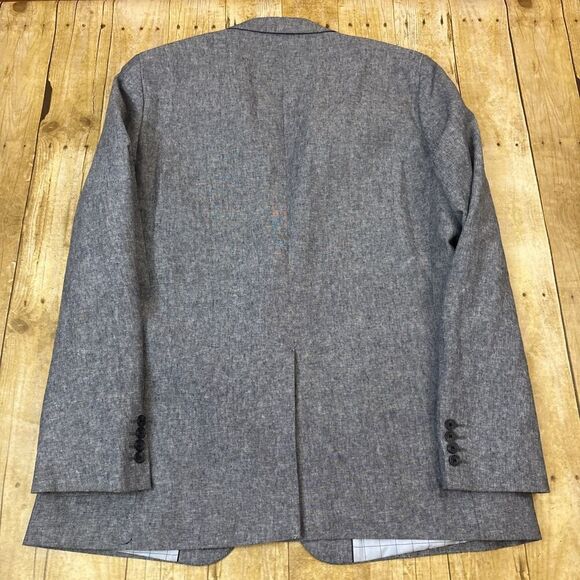 Stafford Blazer Stafford Linen Cotton Blend Blazer 46L - Picture 7 of 8